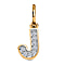 Diamond Initia T Pendant in 18K Vermeil Yellow Gold Plated Sterling Silver 0.17 Ct