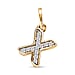 Diamond Initial B Pendant in 18K Vermeil Yellow Gold Plated Sterling Silver 0.17 Ct