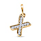 Diamond Initial L Pendant in 18K Vermeil Yellow Gold Plated Sterling Silver 0.17 Ct