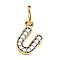 Diamond Initial G Pendant in 18K Vermeil Yellow Gold Plated Sterling Silver 0.17 Ct