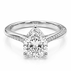 Moissanite Solitaire Ring in Sterling Silver