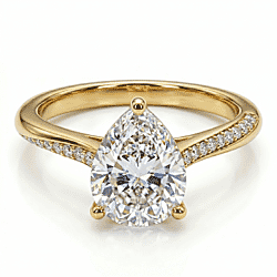 Moissanite Solitaire Ring in Sterling Silver