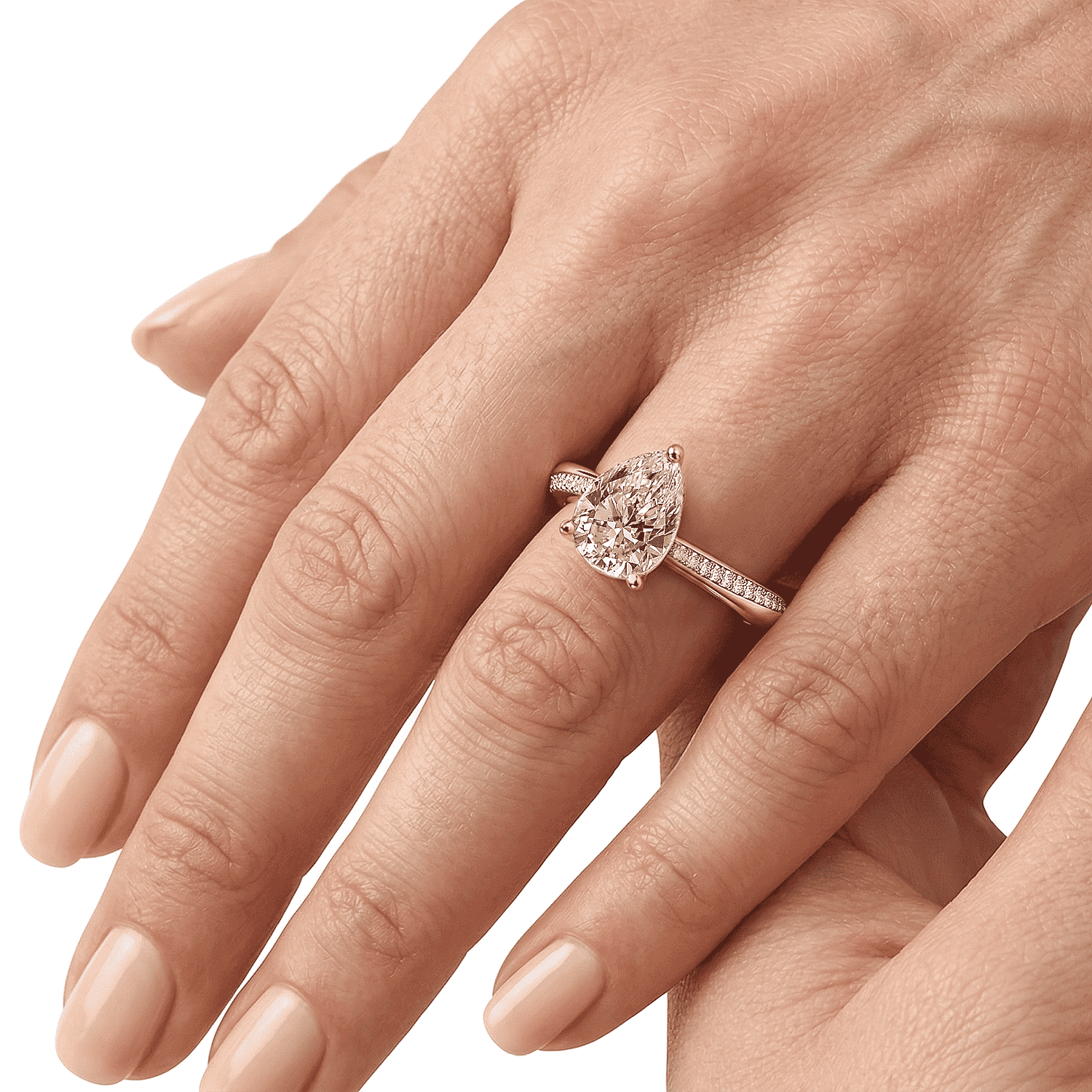 Moissanite Solitaire Ring in Sterling Silver