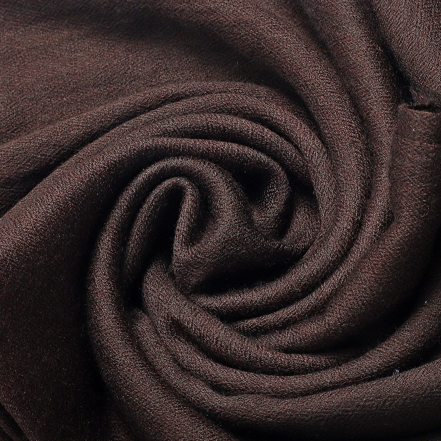 La Marey 100% Cashmere Solid Scarf (Size 198x71 cm) - Chocolate