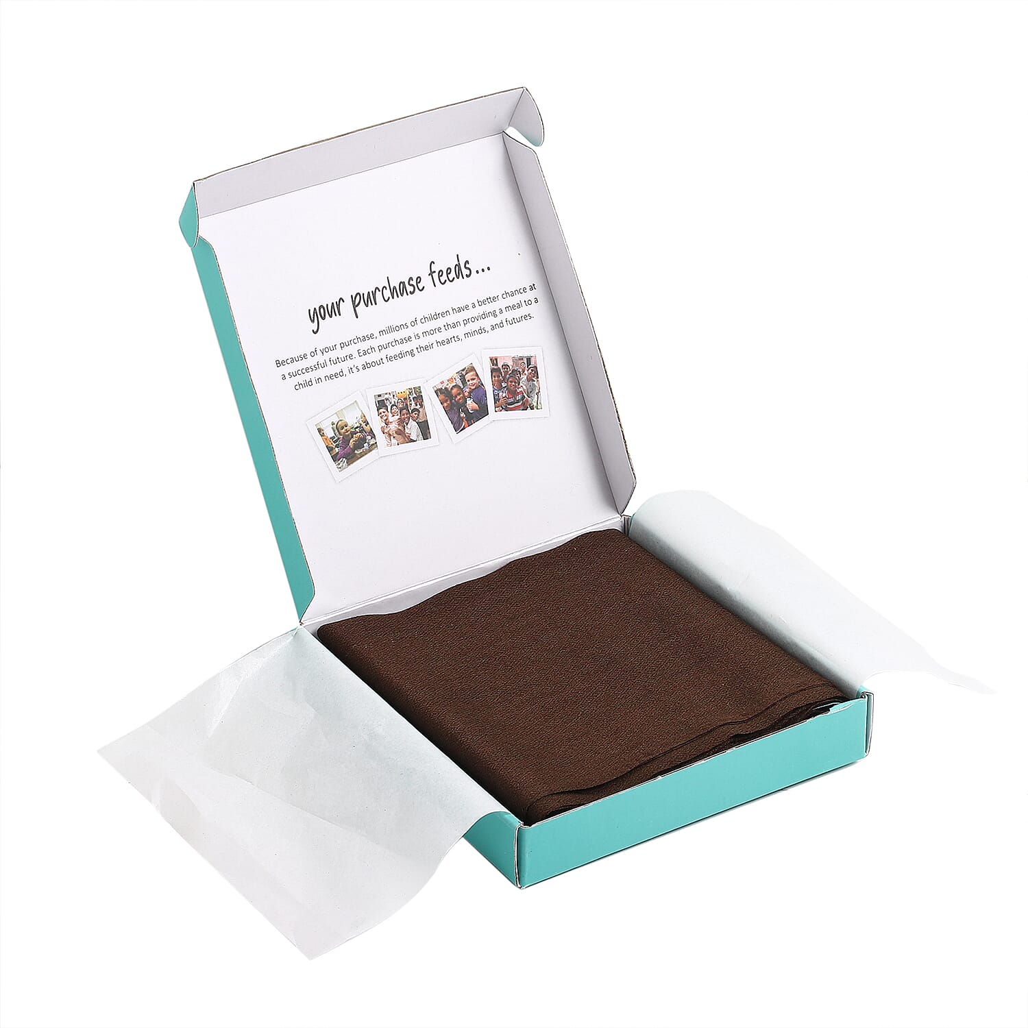 La Marey 100% Cashmere Solid Scarf (Size 198x71 cm) - Chocolate