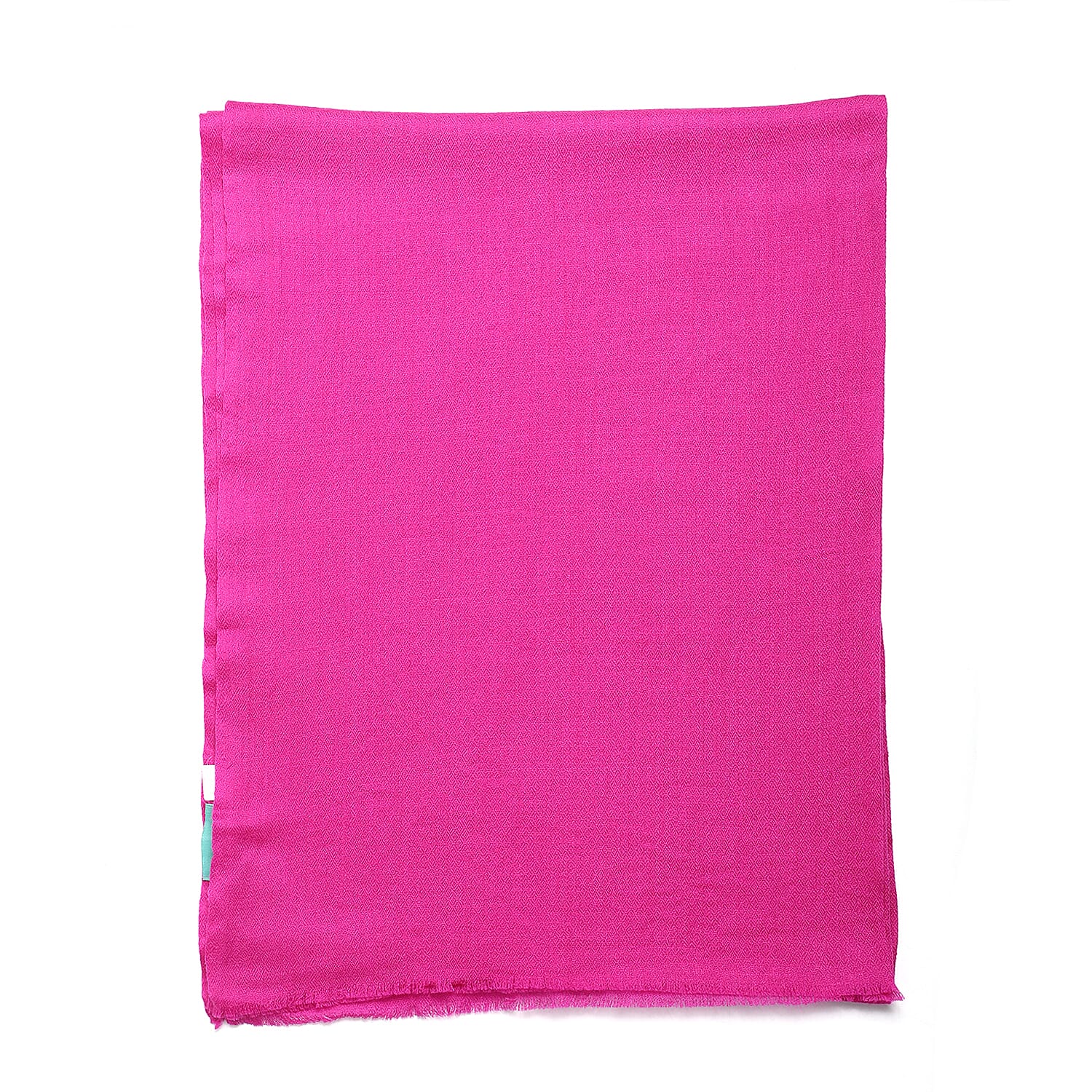 La Marey 100% Cashmere Solid Scarf (Size 198x71 cm) - Fuchsia