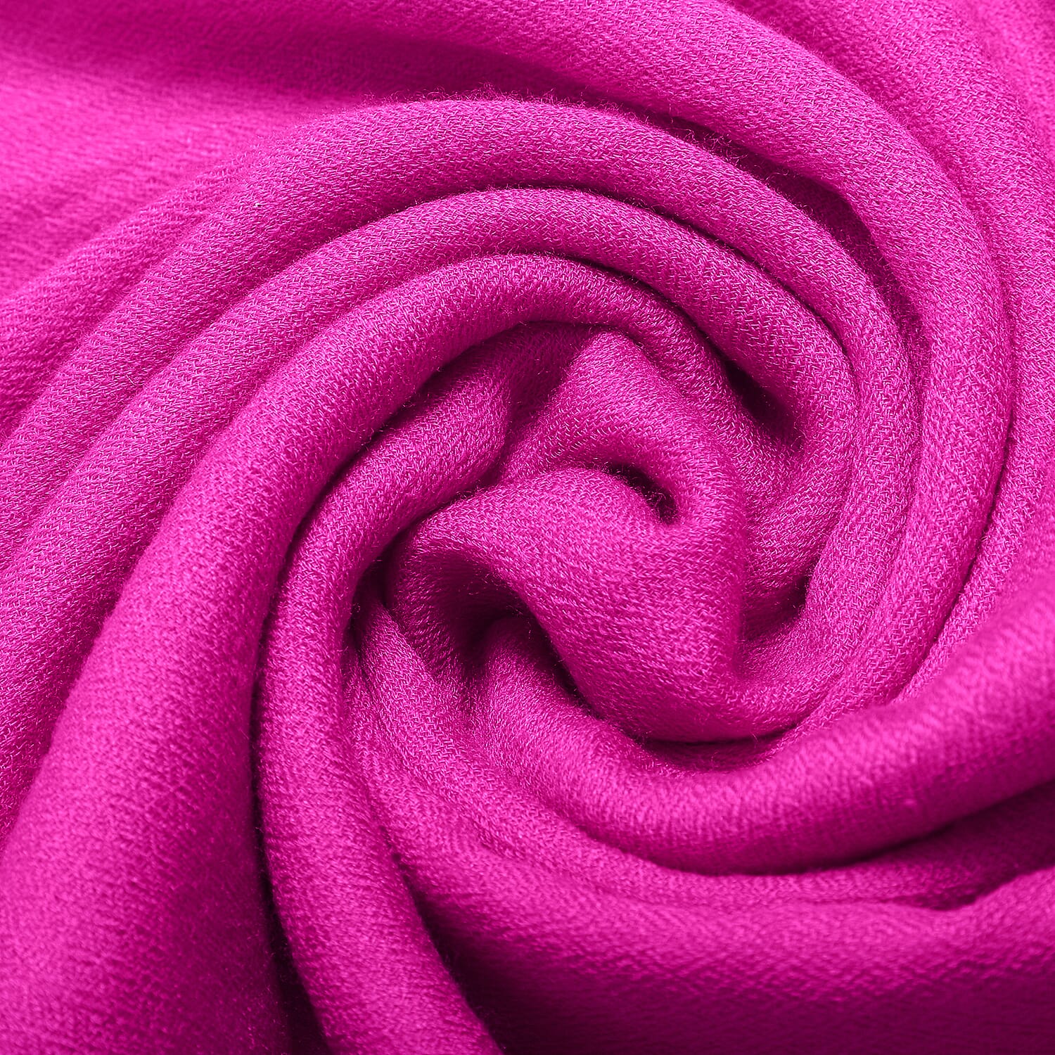 La Marey 100% Cashmere Solid Scarf (Size 198x71 cm) - Fuchsia