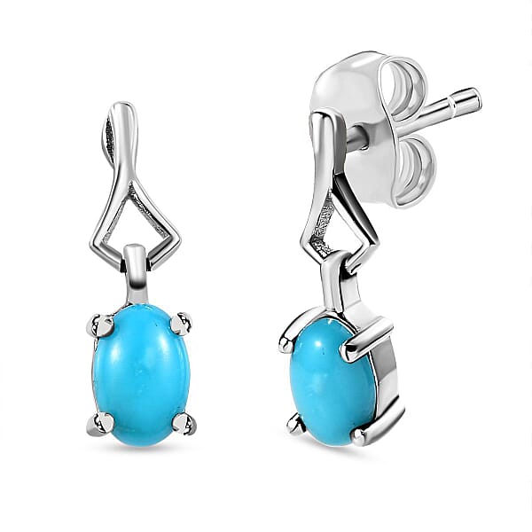 Push Post Tucson Closeout - Arizona Sleeping Beauty Turquoise Earrings (with Push ...