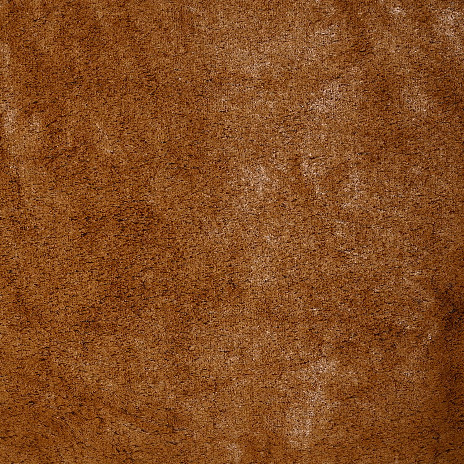 Faux Rabbit Fur Patterned Blanket (Size 150 x 200 cm) - Brown - White