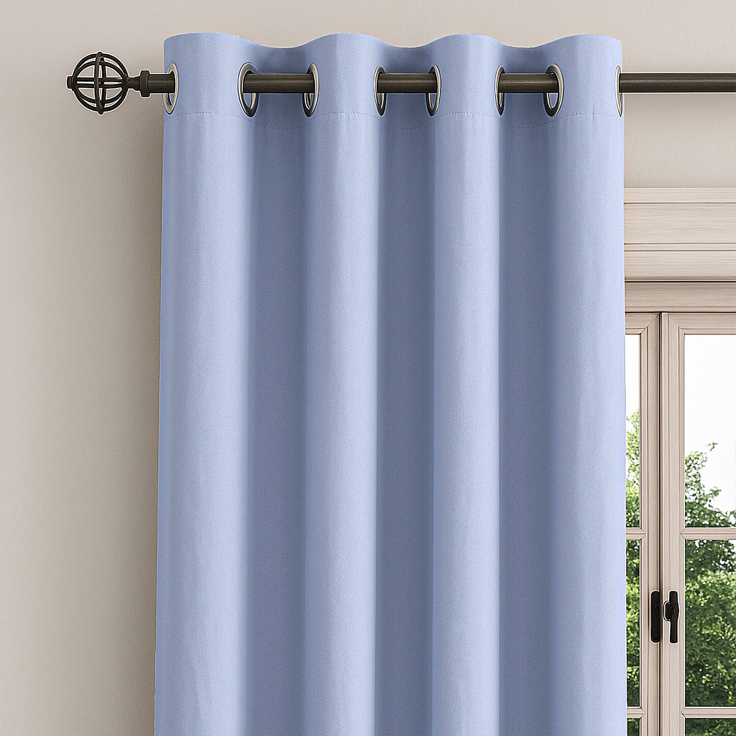 Homesmart Curtain and Blind (Size 132x240 cm) - Blue