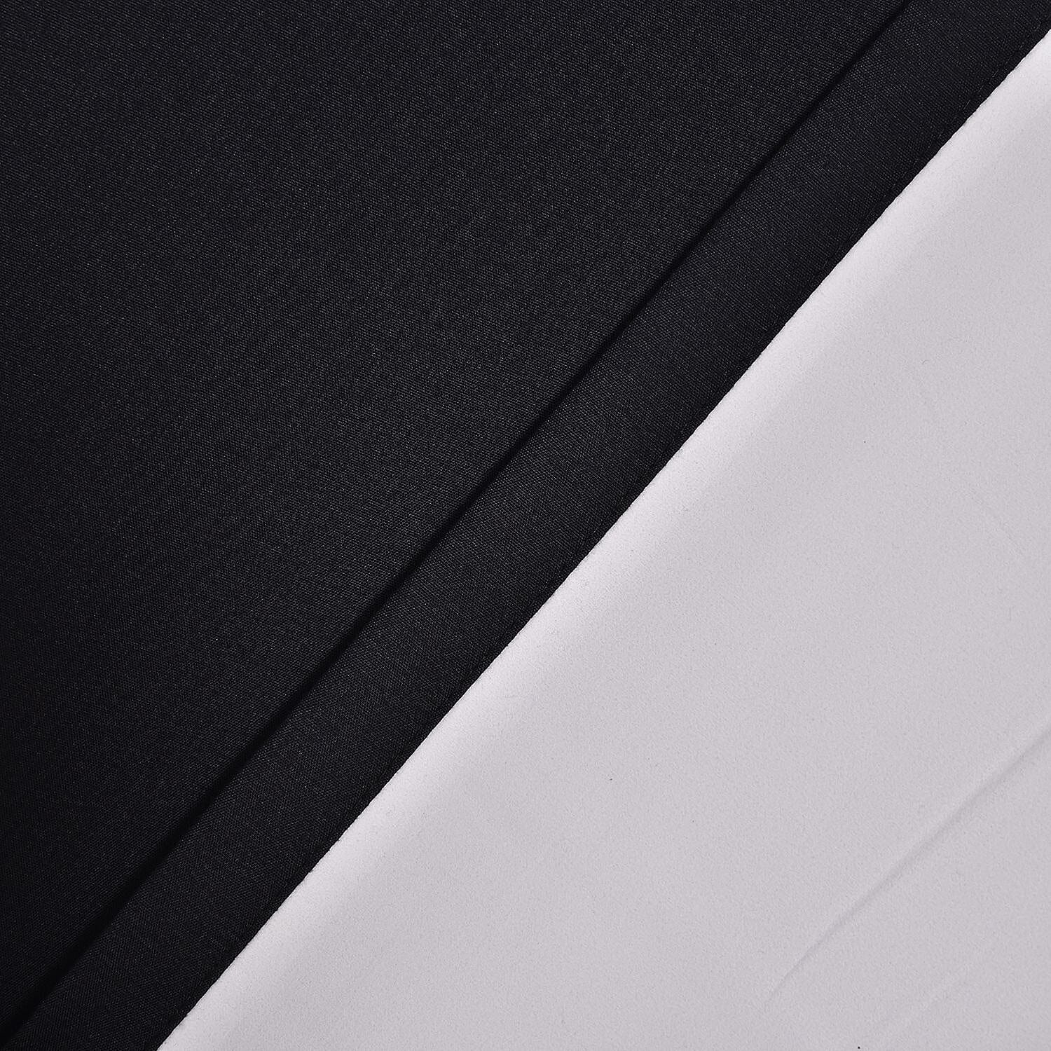 MONEY SAVER- Set of 2 - Homesmart UV Protected Heat Retaining Thermal, Blackout Curtains with Metal Eyelets (Size 240x132 Cm - 94.4 x 51.9 inches) - Black