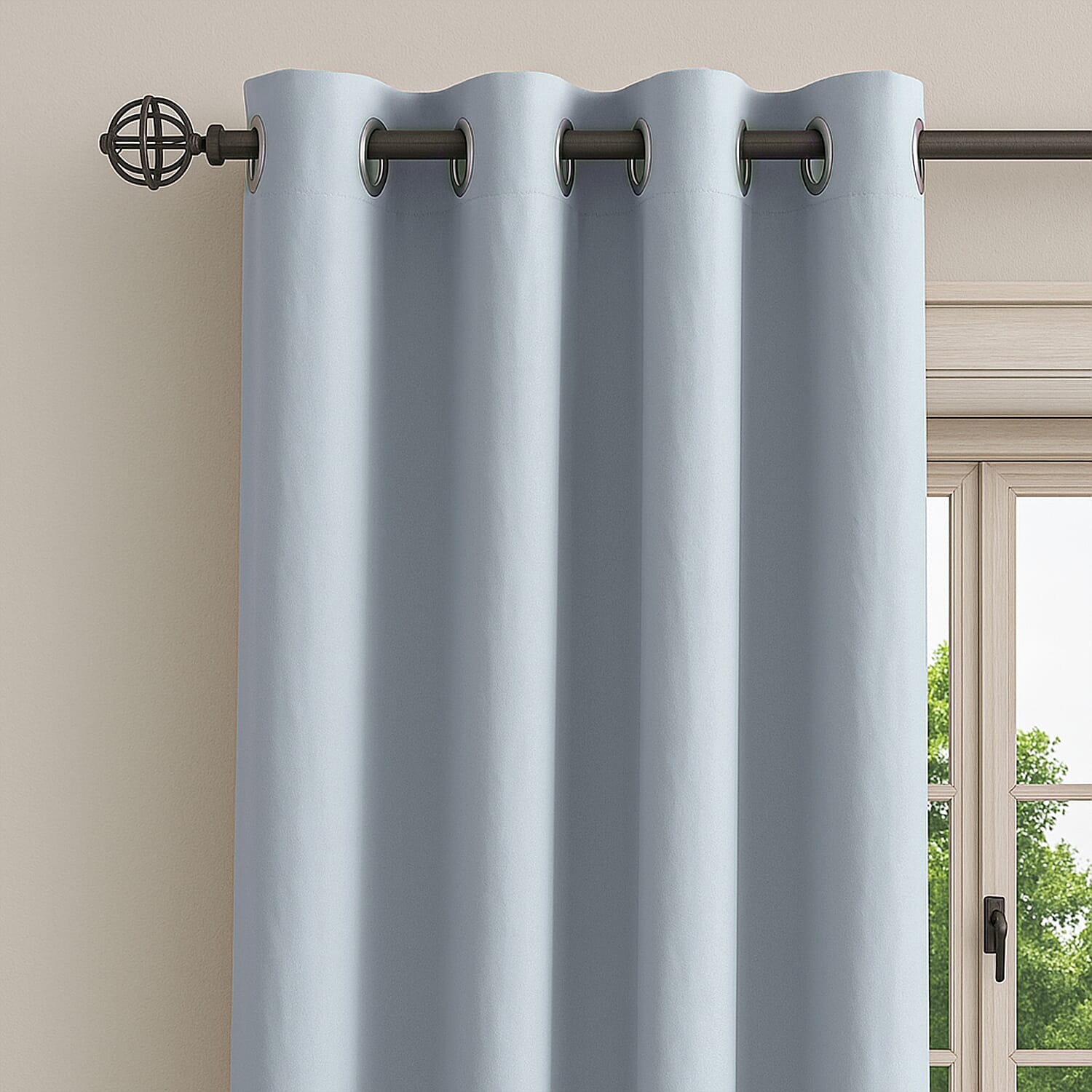 Set of 2 - Homesmart UV Protected Heat Repelling Blackout Curtains with Metal Eyelets (Size 240x132 Cm - 94.4 x 51.9 inches) - Mint