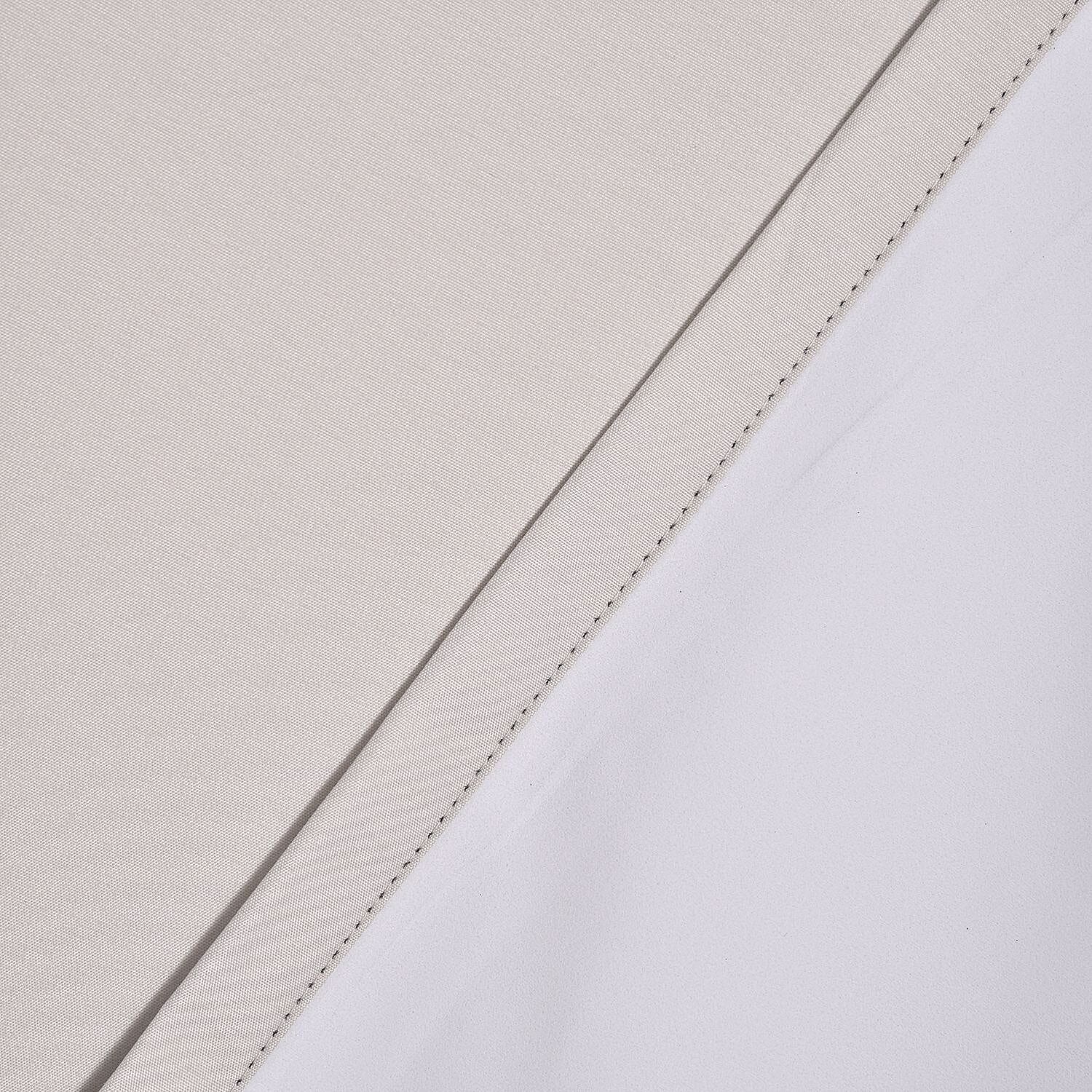 Set of 2 - Homesmart Heat Repelling Blackout Curtains with Metal Eyelets (Size 240x132 Cm) - Beige