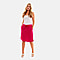 Charlotte West - Ladies Linen A-line Skirt with Rib Waistband (Size 12) - Pink