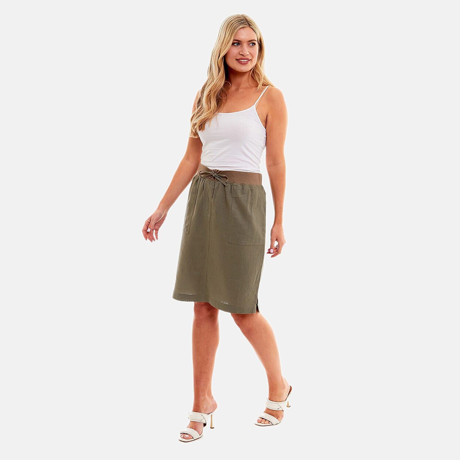 Linen 2024 skirt ladies