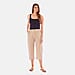 Charlotte West - Ladies Linen 3/4 Trousers with Button Fashing (Size 12) - White