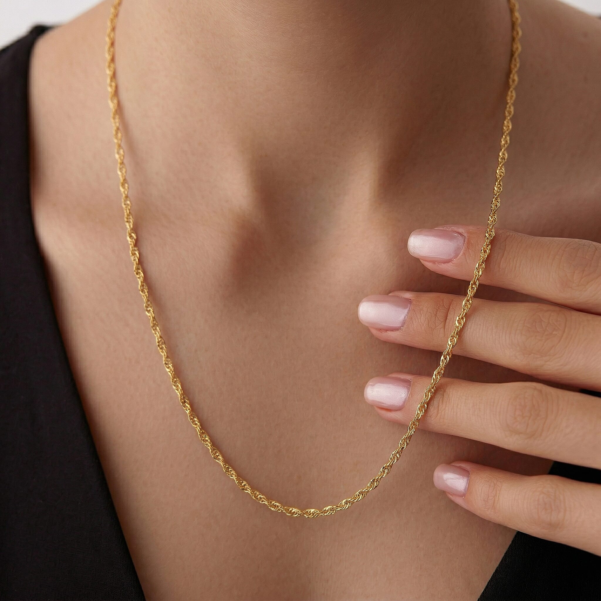 9K Yellow Gold  Chain (Size - 22),  Gold Wt. 1.1 Gms