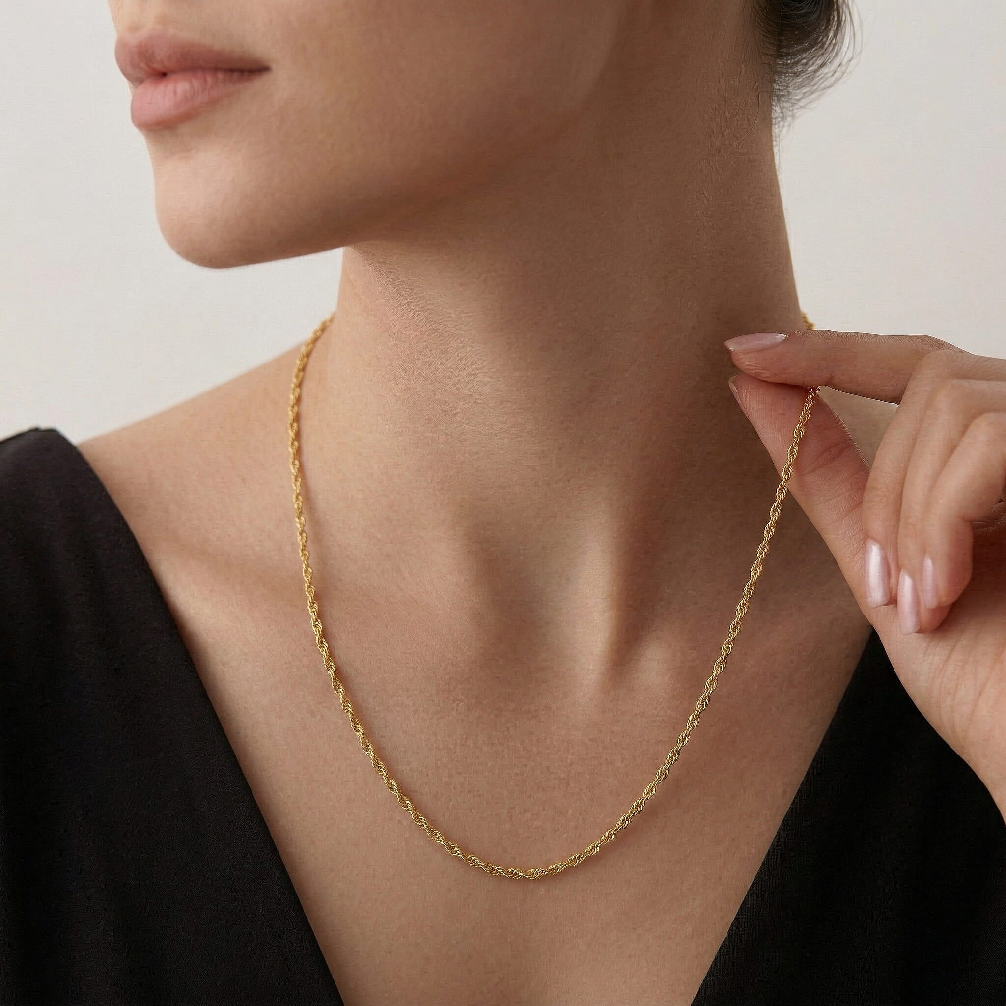9K Yellow Gold  Chain (Size - 22),  Gold Wt. 1.1 Gms