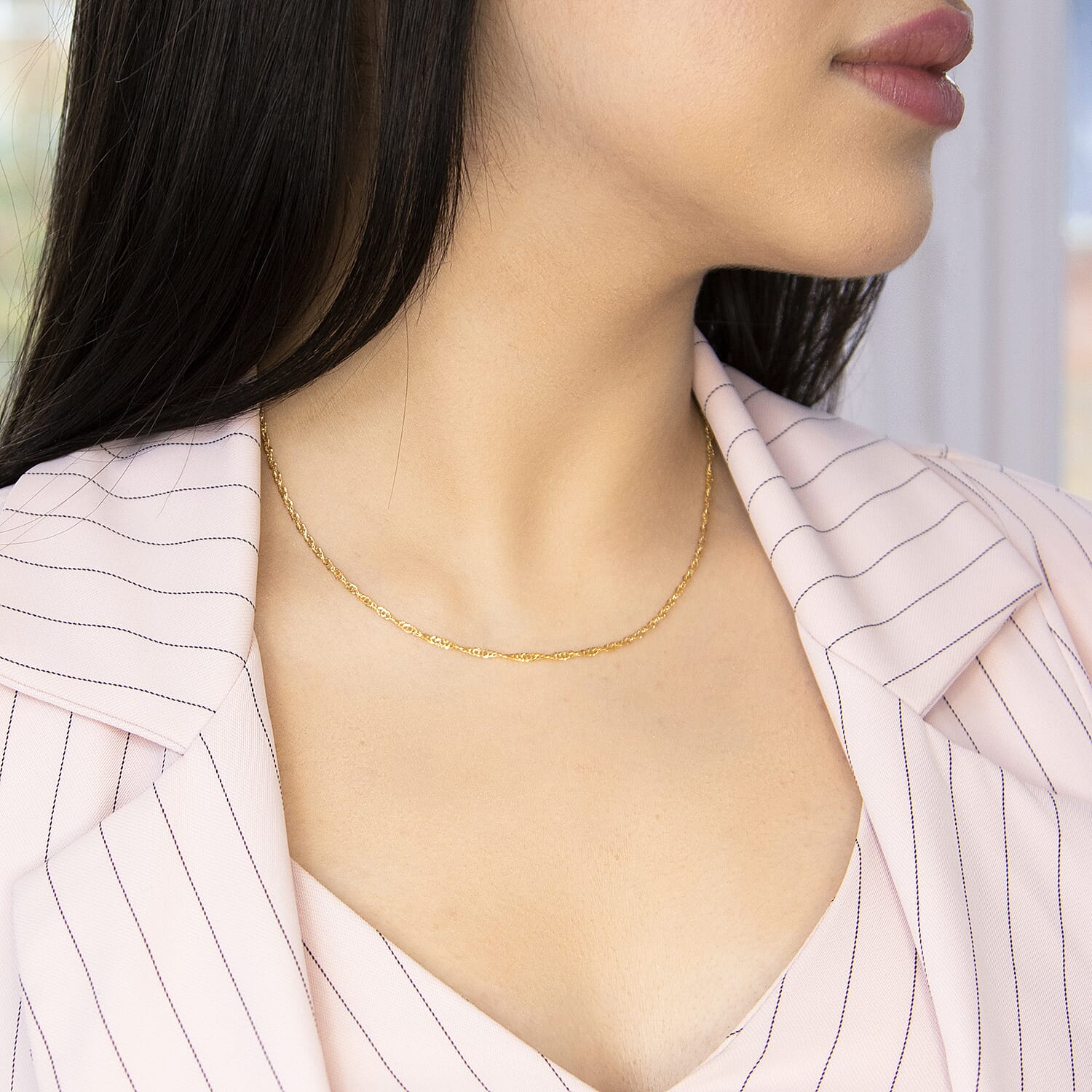 9K Yellow Gold  Chain (Size - 16),