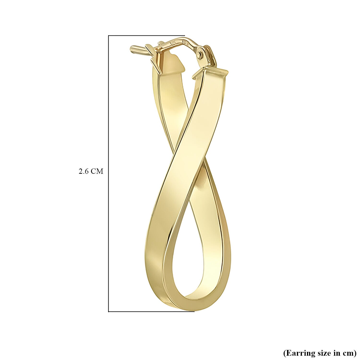 9K Yellow Gold  Earring,  Gold Wt. 1.2 Gms