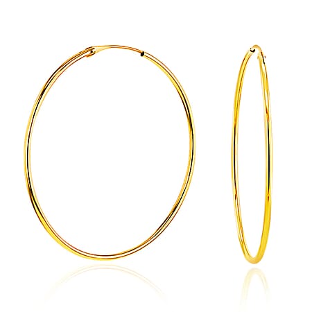 9K Yellow Gold Lightweight Hoop Earrings