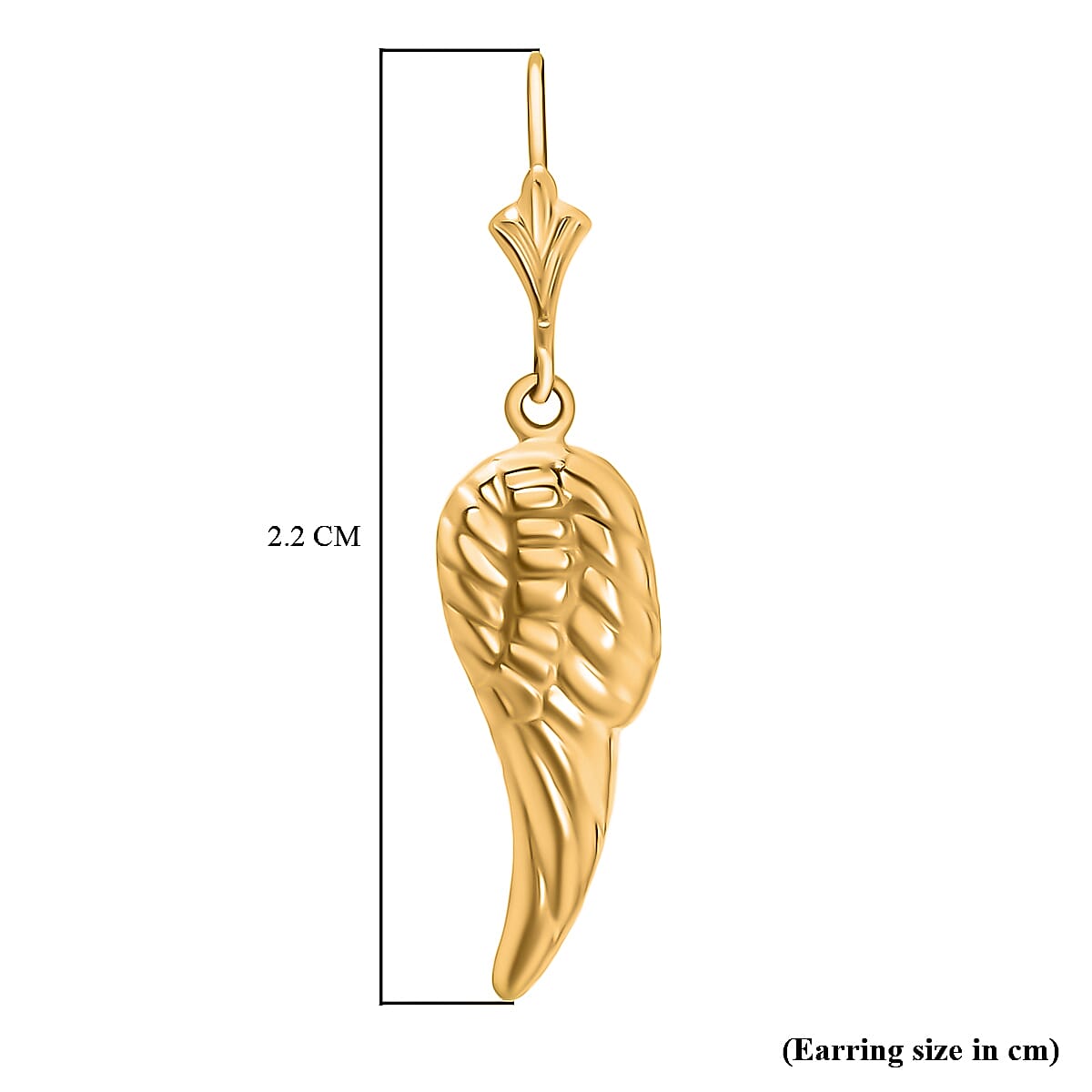 9K Yellow Gold  Earring,  Gold Wt. 1.2 Gms
