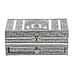 Eelephant Embossed Jewellery Box (Size 25x12x10 cm) - Silver