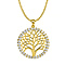 Simulated Diamond Pendant with Chain (Size - 18) in Sterling Silver
