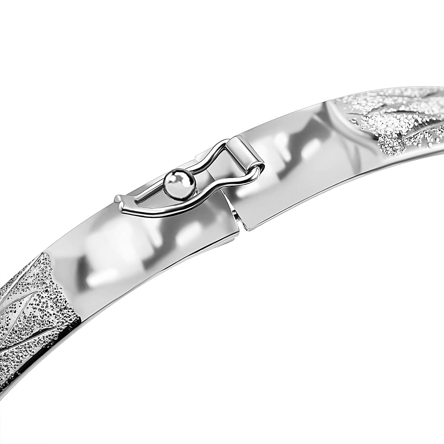 New York One Time Close Out Deal- Designer Sterling Silver Bangle with Matt Finish (Size 7.5)