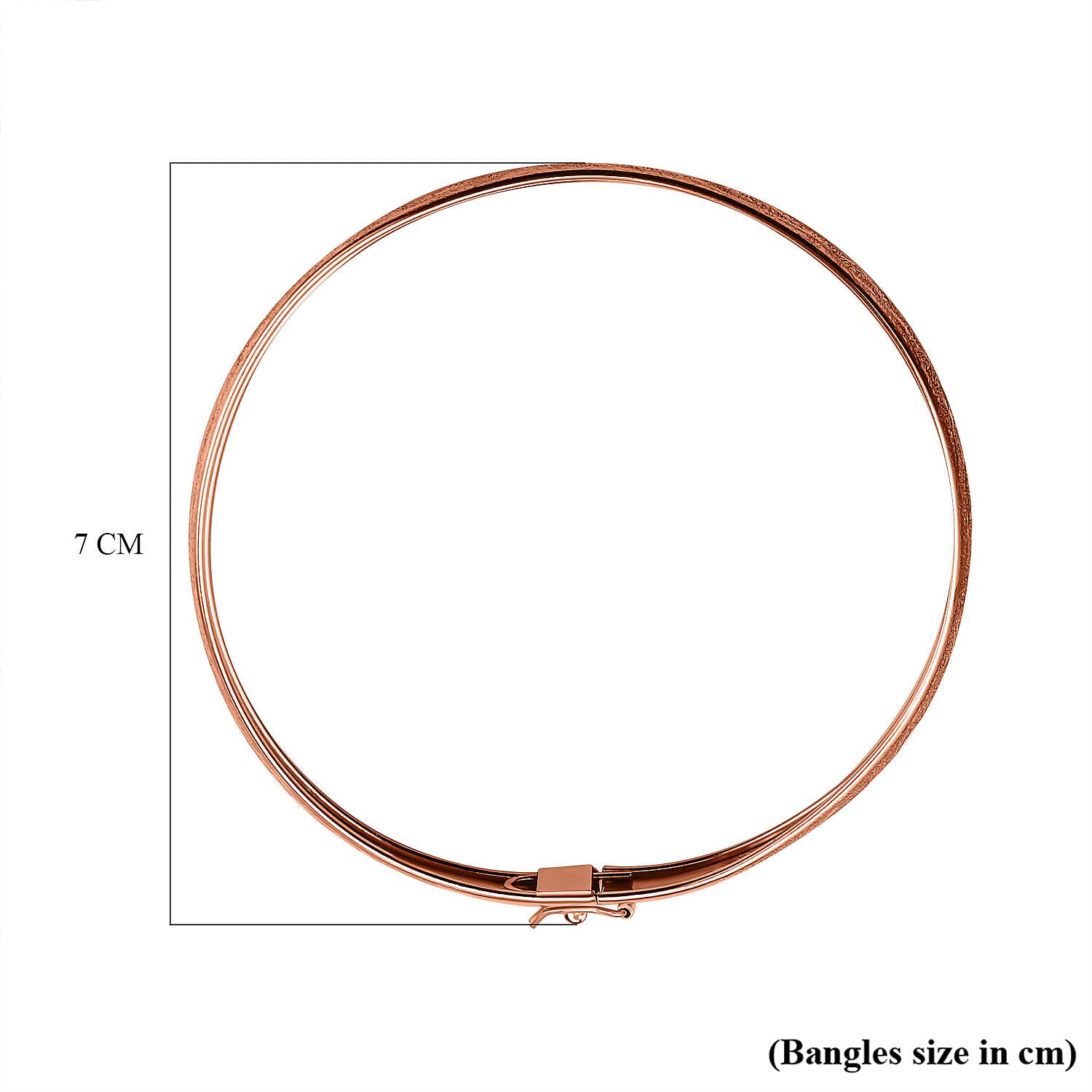 New York One Time Close Out Deal- Designer Sterling Silver Bangle with Matt Finish (Size 7.5)