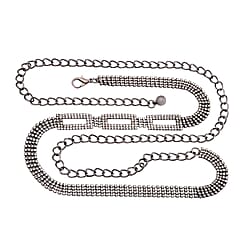 100% Crystal Glass Belt (Size 130 cm) - Black