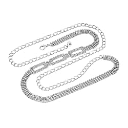 100% Crystal Glass Belt (Size 130 cm) - Black