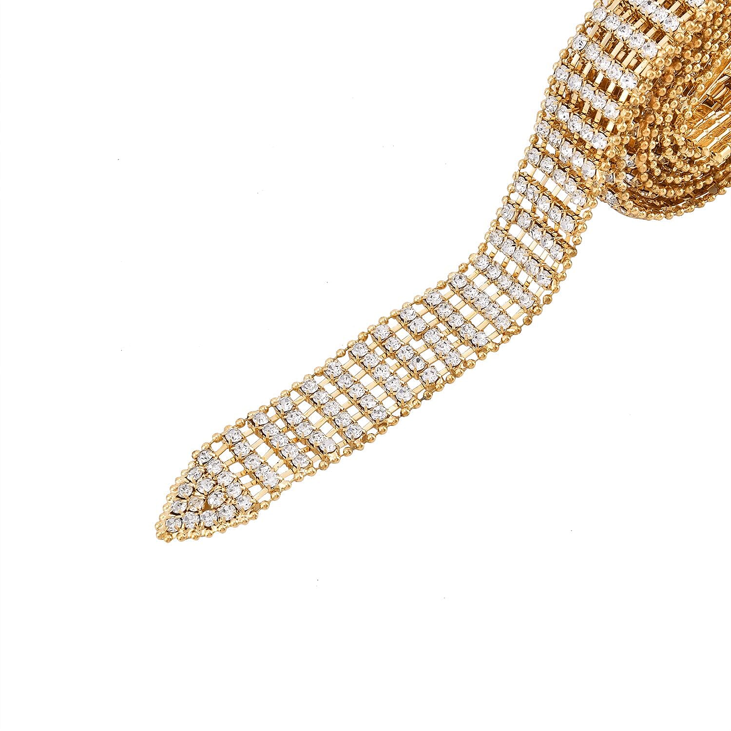 100% Crystal Glass Belt (Size 120 cm) - Gold