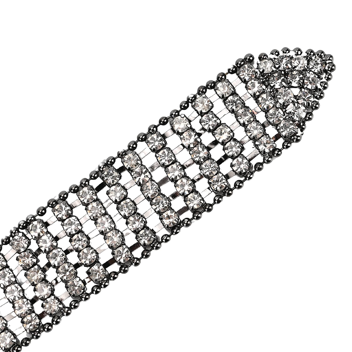 100% Crystal Glass Belt (Size 120 cm) - Black