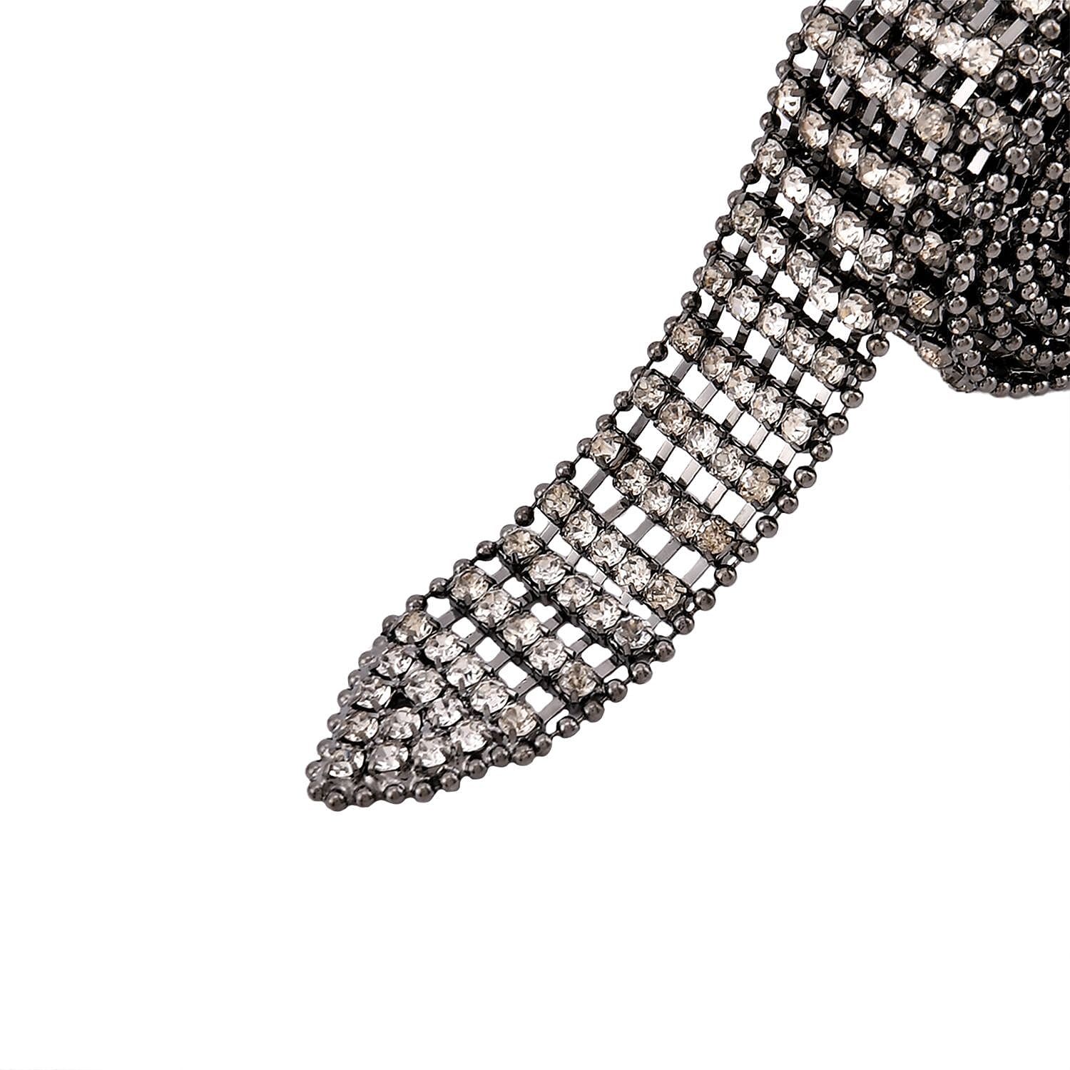 100% Crystal Glass Belt (Size 120 cm) - Black