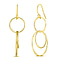 Gold Overlay Sterling Silver Earrings (With Hook )