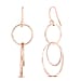 Rose Gold Overlay Sterling Silver Earrings (With Hook)