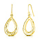 Gold Overlay Sterling Silver Earrings (With Hook Earring)
