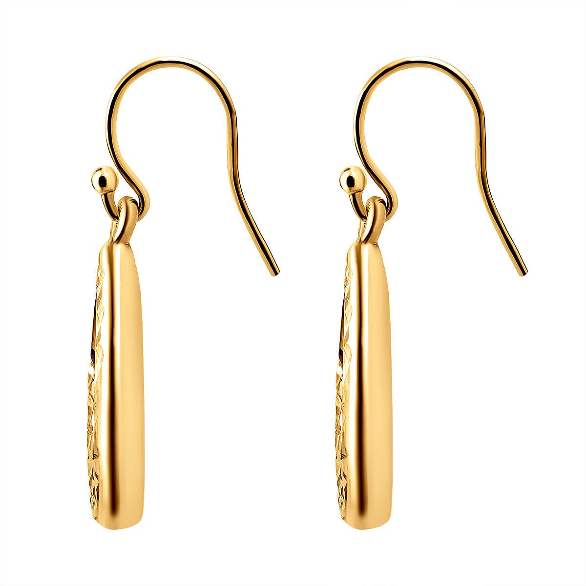 Gold Overlay Sterling Silver Earrings (With Hook Earring)