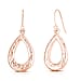 Rose Gold Overlay Sterling Silver Earrings (With Hook)