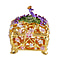 Swan Crystal Studded Trinket Jewellery Box - Gold