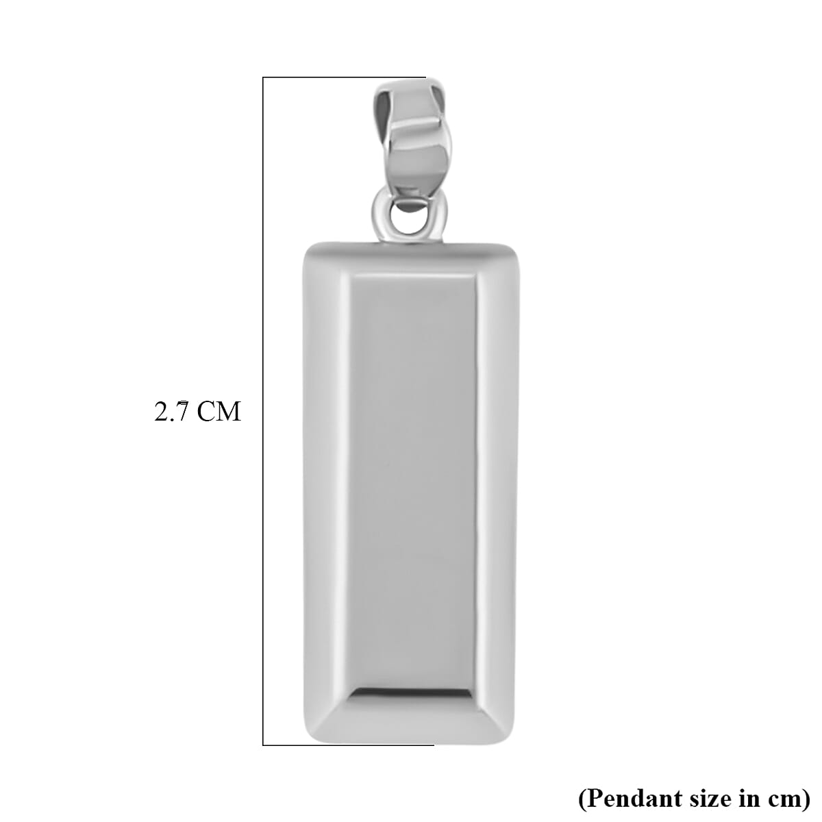 Premium Closeout Deal - 950 Platinum Ingot Bar Pendant 3.35 GM