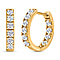 Moissanite Hoop Earring in 18K Vermeil Rose Gold Plated Sterling Silver