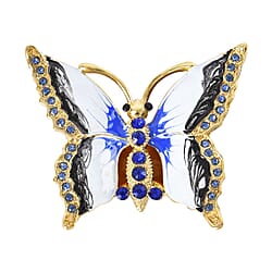 Butterfly Handmade Crystal Studded Trinket Box - Multi