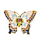 Butterfly Crystal Studded Trinket Jewellery Box - Multi