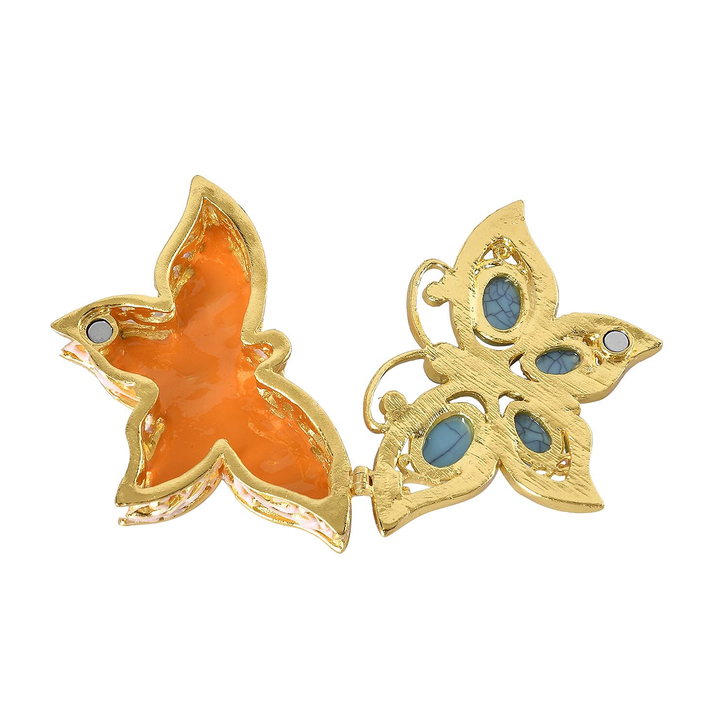 Butterfly Handmade Crystal Studded Trinket Box - Multi