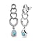 Ethiopian Welo Opal and Natural Zircon Dangle Earrings in Platinum Overlay Sterling Silver 1.40 Ct