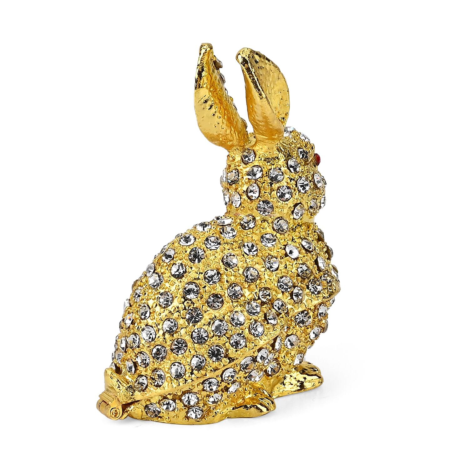 Rabit Crystal Studded Trinket Jewellery Box - Multi