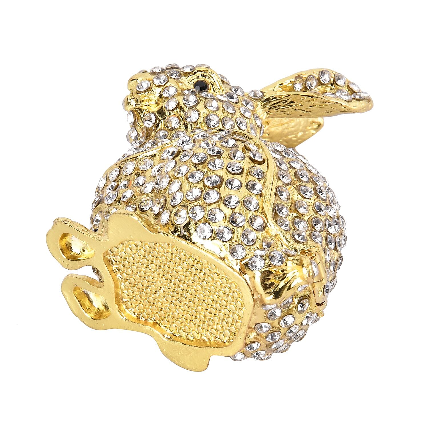 Rabit Crystal Studded Trinket Jewellery Box - Multi