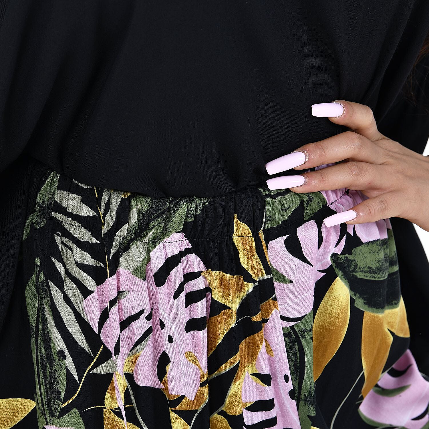 Tamsy 100% Viscose Loungewear Sets (Size M,12-14) - Khaki Brown & White